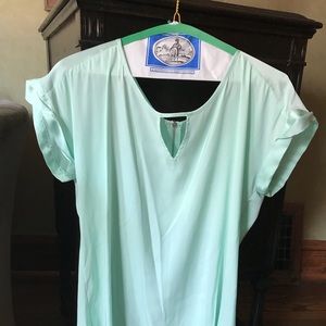 Express Silky Mint Top with Cutout